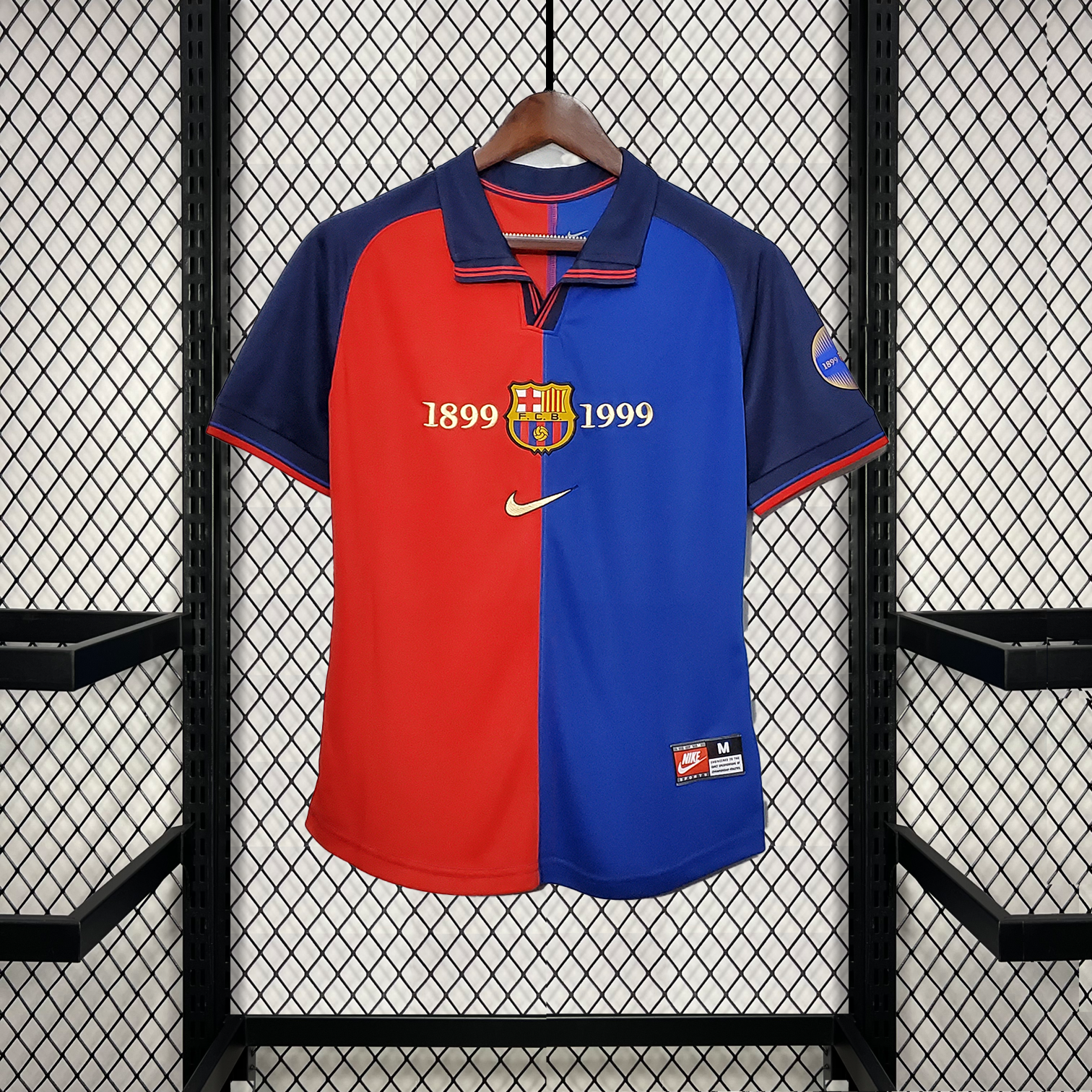 חולצת כדורגל  חולצה רטרו ברצלונה 1999