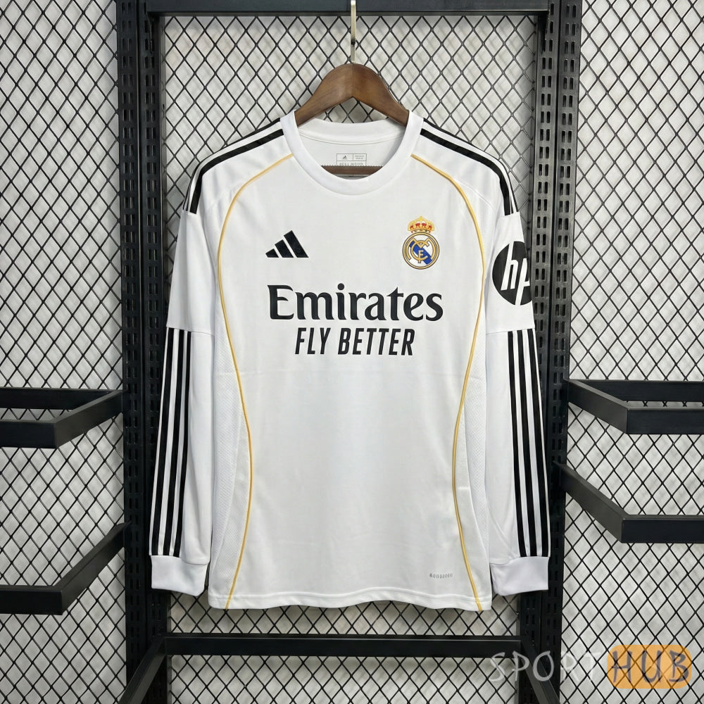 חולצת כדורגל ארוכה ריאל מדריד בית 2025/26